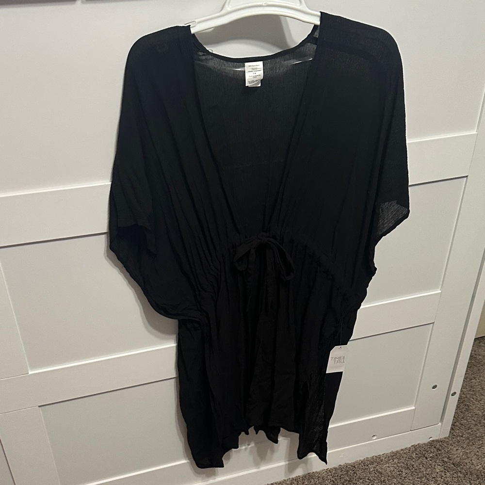 Time and Tru Charcoal Sheer Cover Up